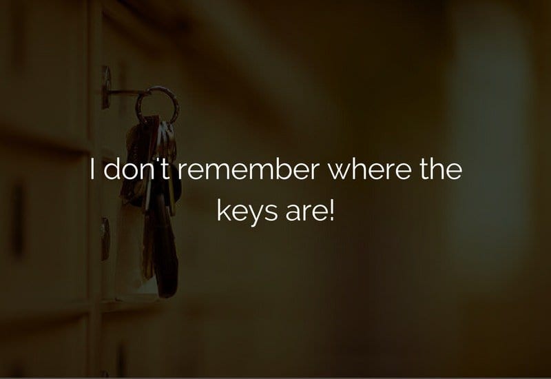 Lost keys of home