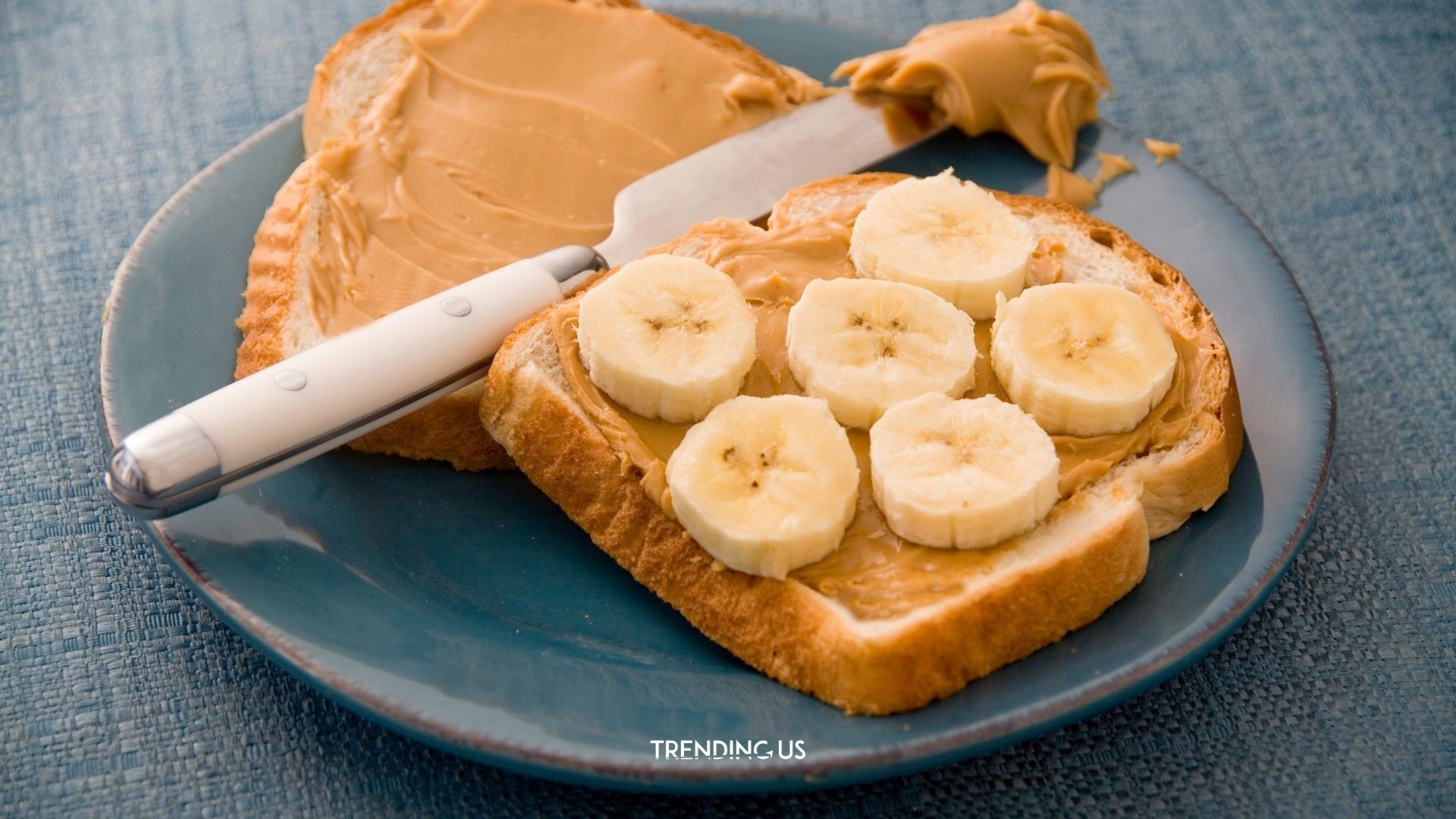 Banana and peanut butter sandwich