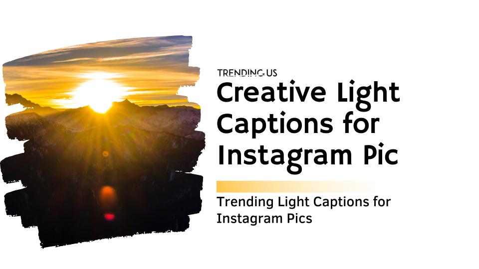 Creative light captions for instagram pic