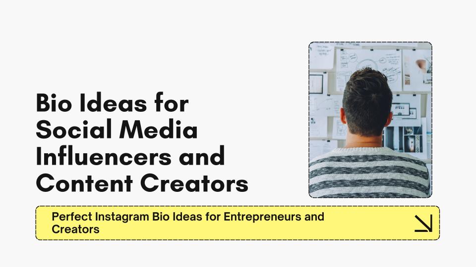 Trendy bio ideas for social media influencers and content creators