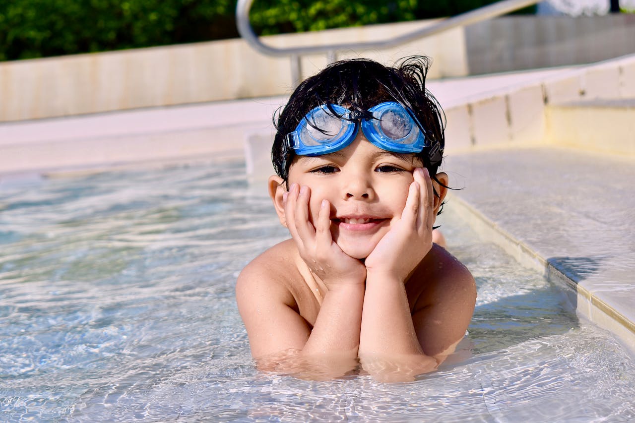 Skin protection after swimming in the pool