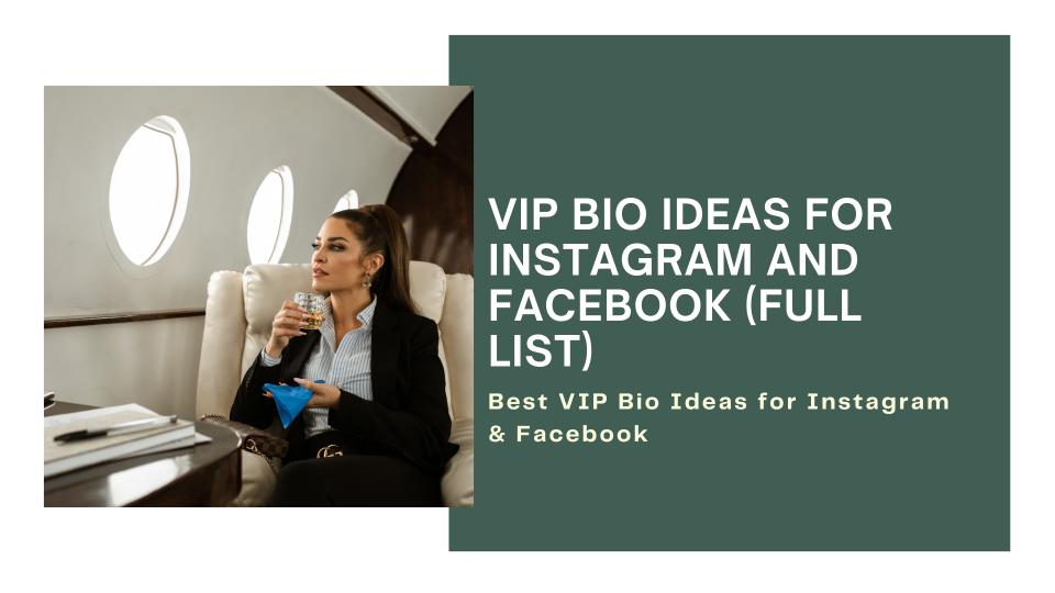 VIP Bio Ideas For Instagram And Facebook (Full List)